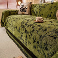 Ormel Elegant Chenille Sofa Throw with Floral Design | Ka-mostore