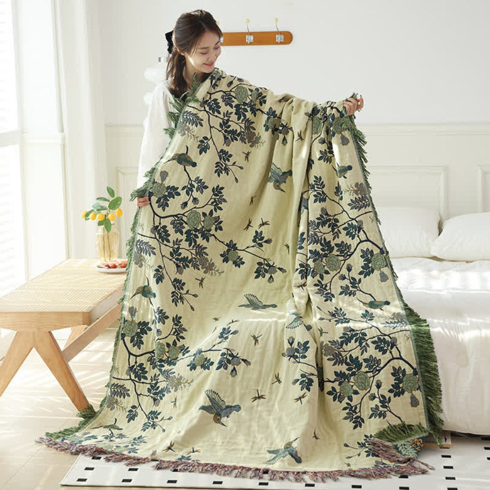 Textured Layered Gauze Cotton Throw | Ka-mostore