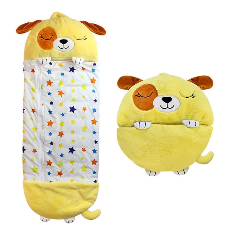 CosyCuddle 2-in-1-muunneltava makuupussi ja pehmolelu — yksivetoketjuinen malli