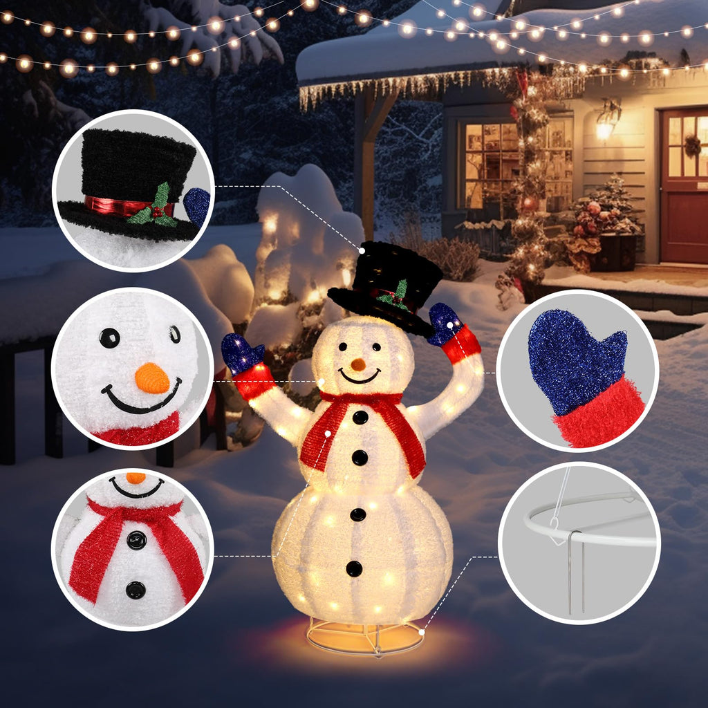 Outdoor Christmas Snowman Light Decoration | Ka-mostore