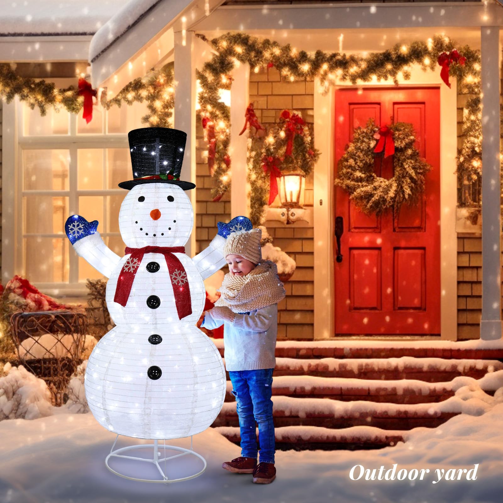 Outdoor Christmas Snowman Light Decoration | Ka-mostore