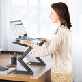 Ergonomic Adjustable Laptop Stand With Rotating Legs And Mouse Pad For 21 Inch Laptops
