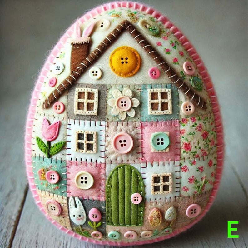 Patchwork Felt Egg House DIY Kit | Ka-mostore