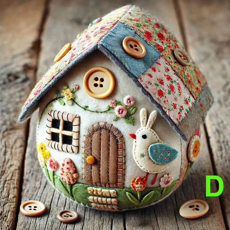 Patchwork Felt Egg House DIY Kit | Ka-mostore
