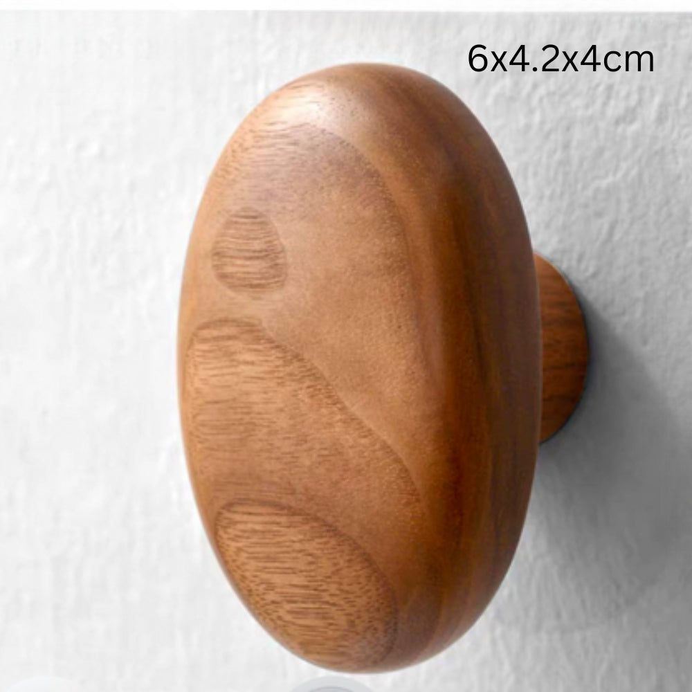 Pebble Shape Wood Clothes Hook | Ka-mostore