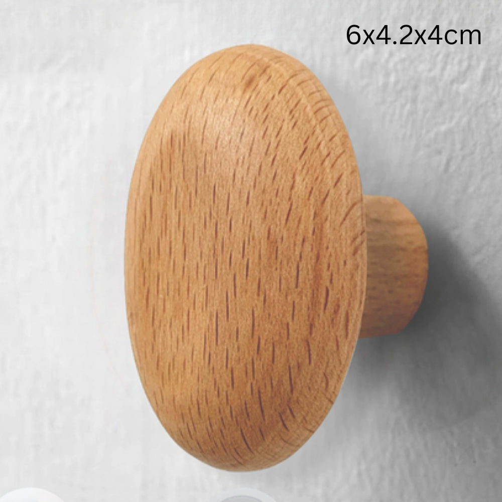 Pebble Shape Wood Clothes Hook | Ka-mostore
