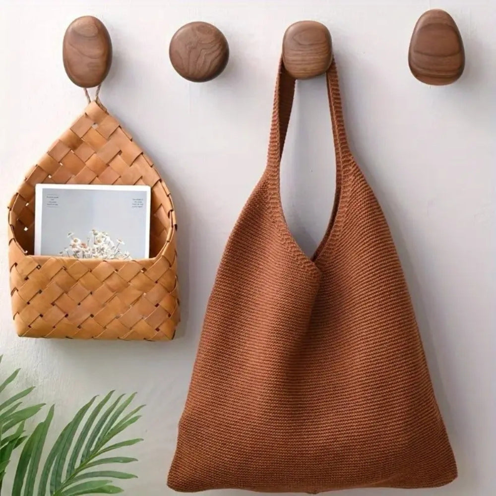 Pebble Shape Wood Clothes Hook | Ka-mostore
