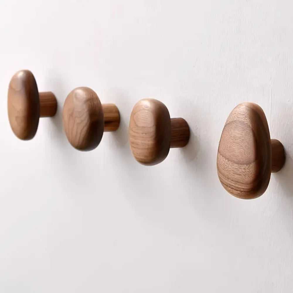 Pebble Shape Wood Clothes Hook | Ka-mostore