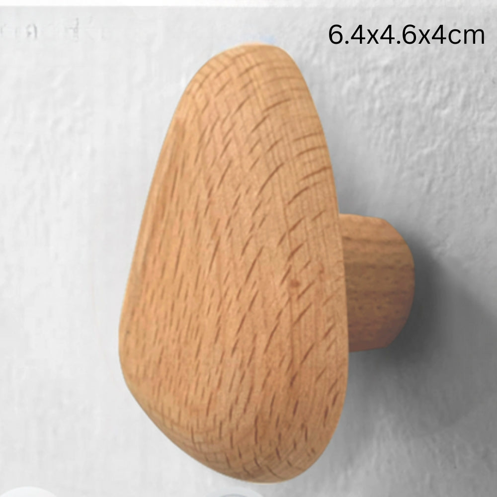 Pebble Shape Wood Clothes Hook | Ka-mostore