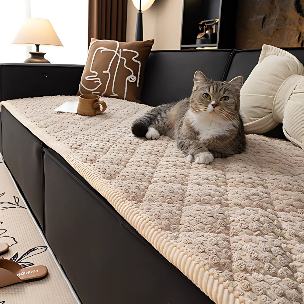 Textured Quilted Sofa Cover - Furniture Protection | Ka-mostore