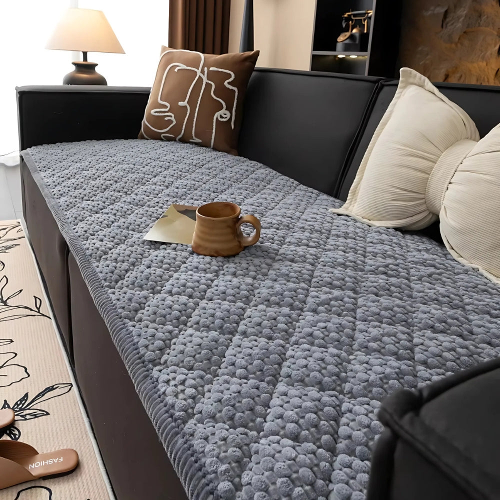 Textured Quilted Sofa Cover - Furniture Protection | Ka-mostore