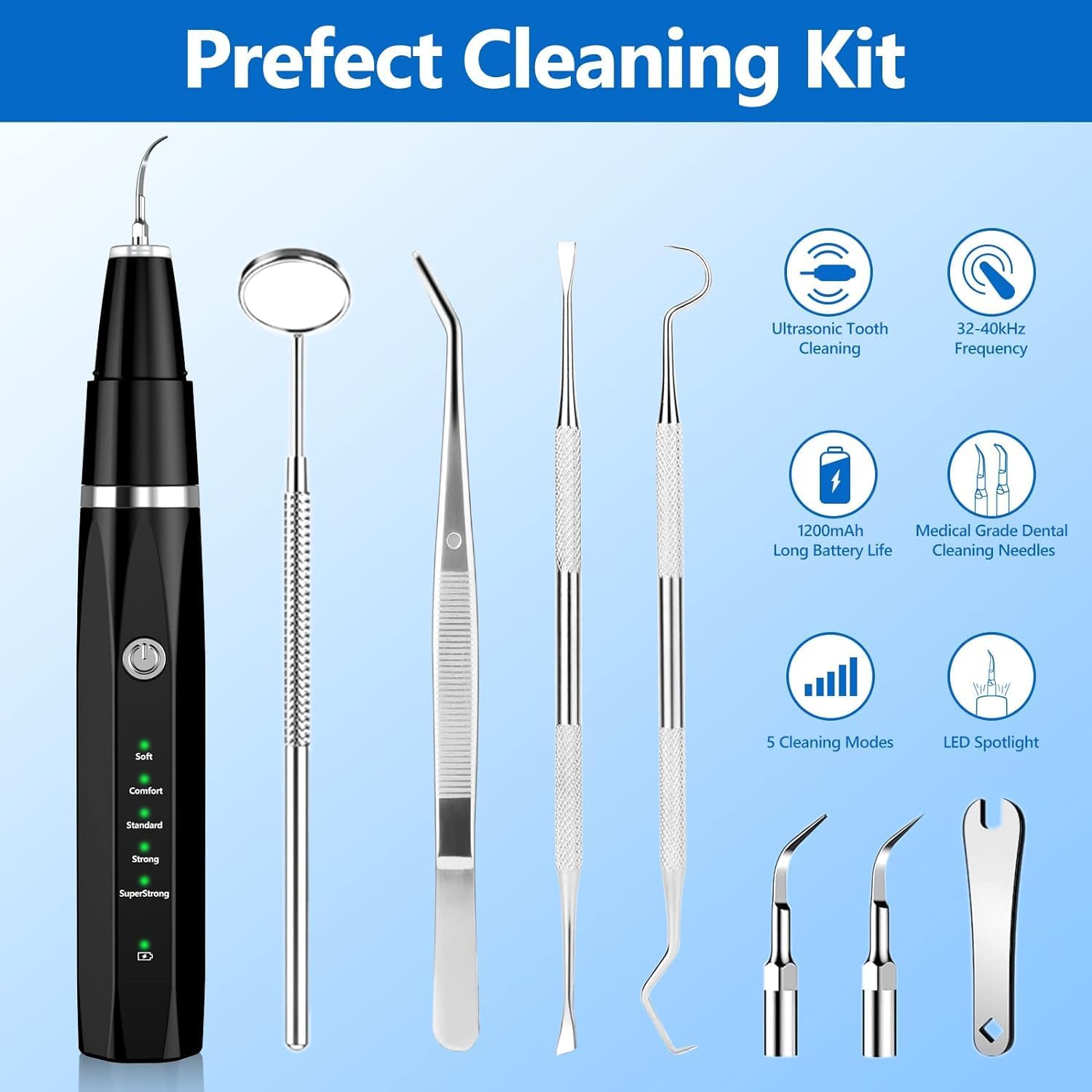 Pet Ultrasonic Tooth Cleaner for Dogs and Cats Pro Dental Cleaning
