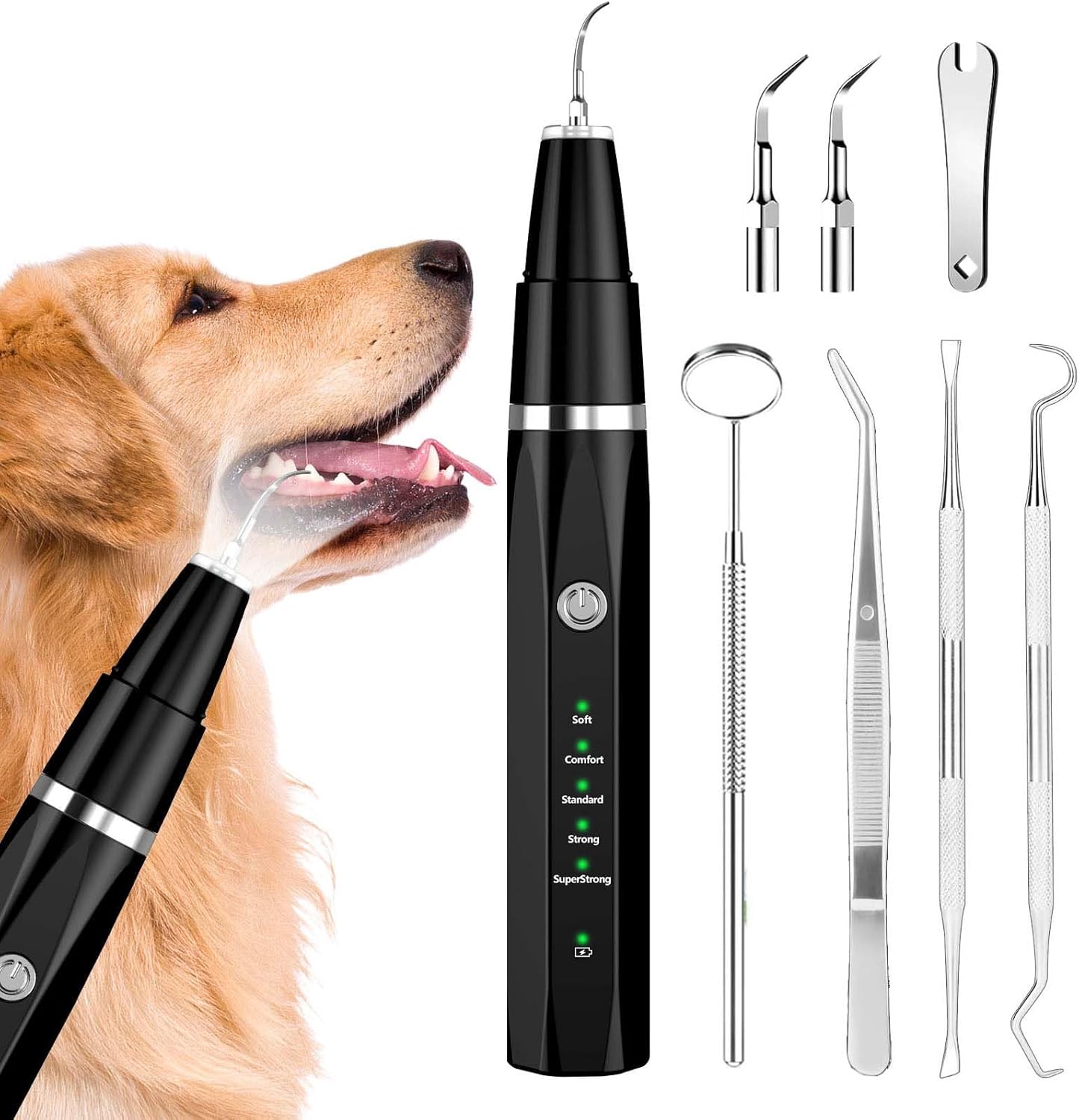 Pet Ultrasonic Tooth Cleaner for Dogs and Cats Pro Dental Cleaning