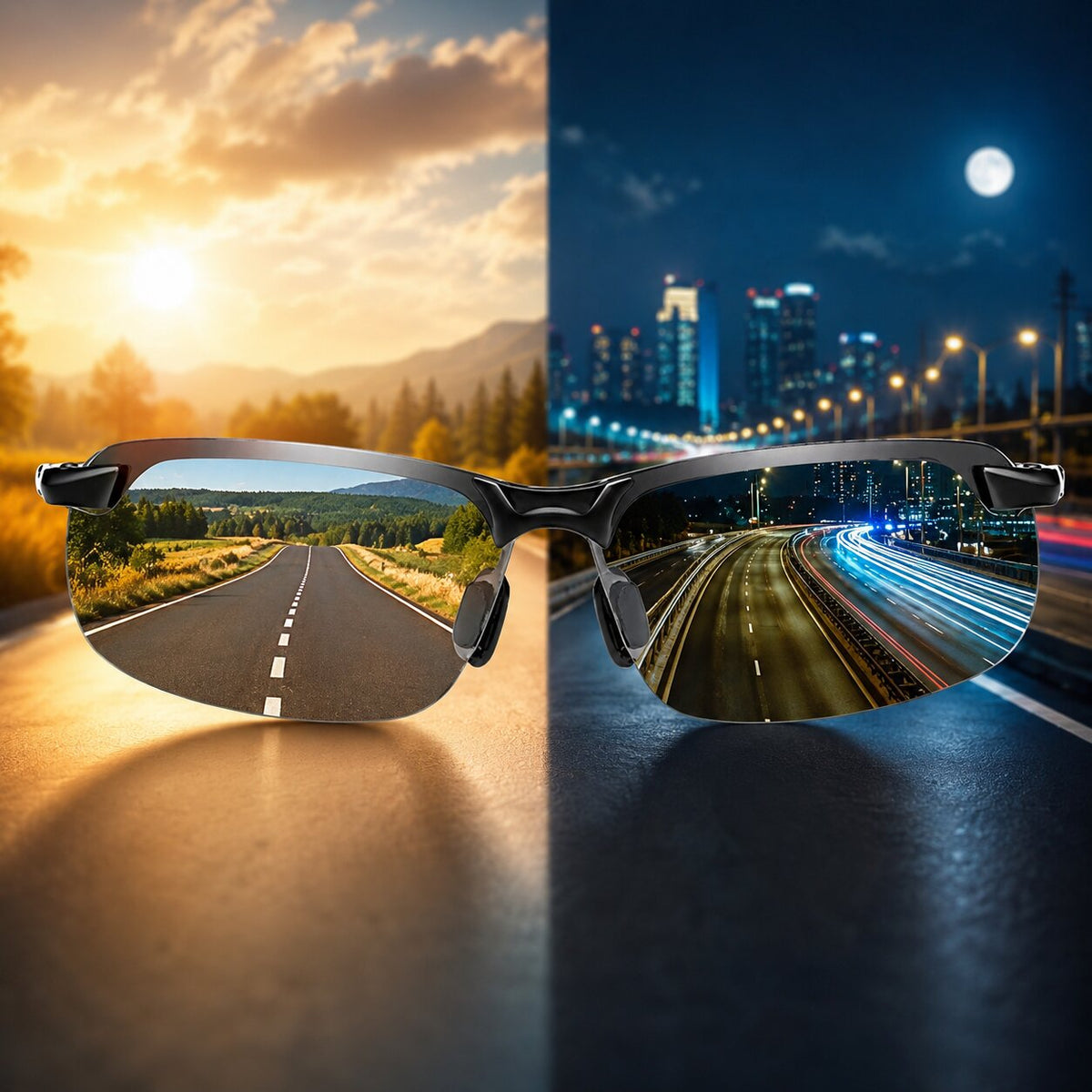 Dämmerblick meekleurende UV400-zonnebril — Lichtadaptieve lenzen