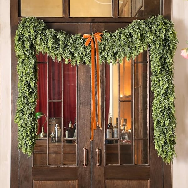PineAura - 1.8m Realistic Cypress Garland | Ka-mostore