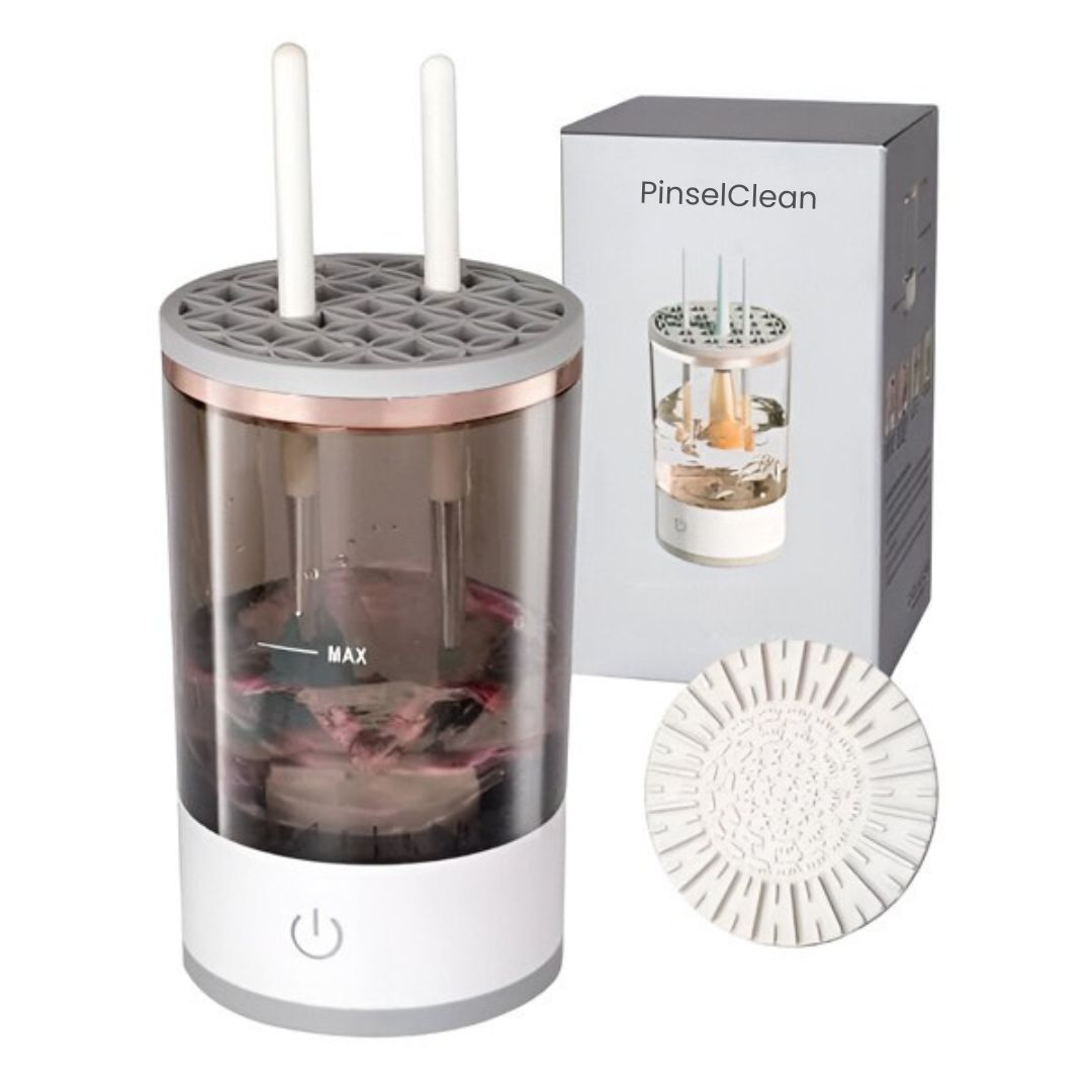Limpiador eléctrico de brochas de maquillaje PinselClean - dispositivo de limpieza con un solo toque