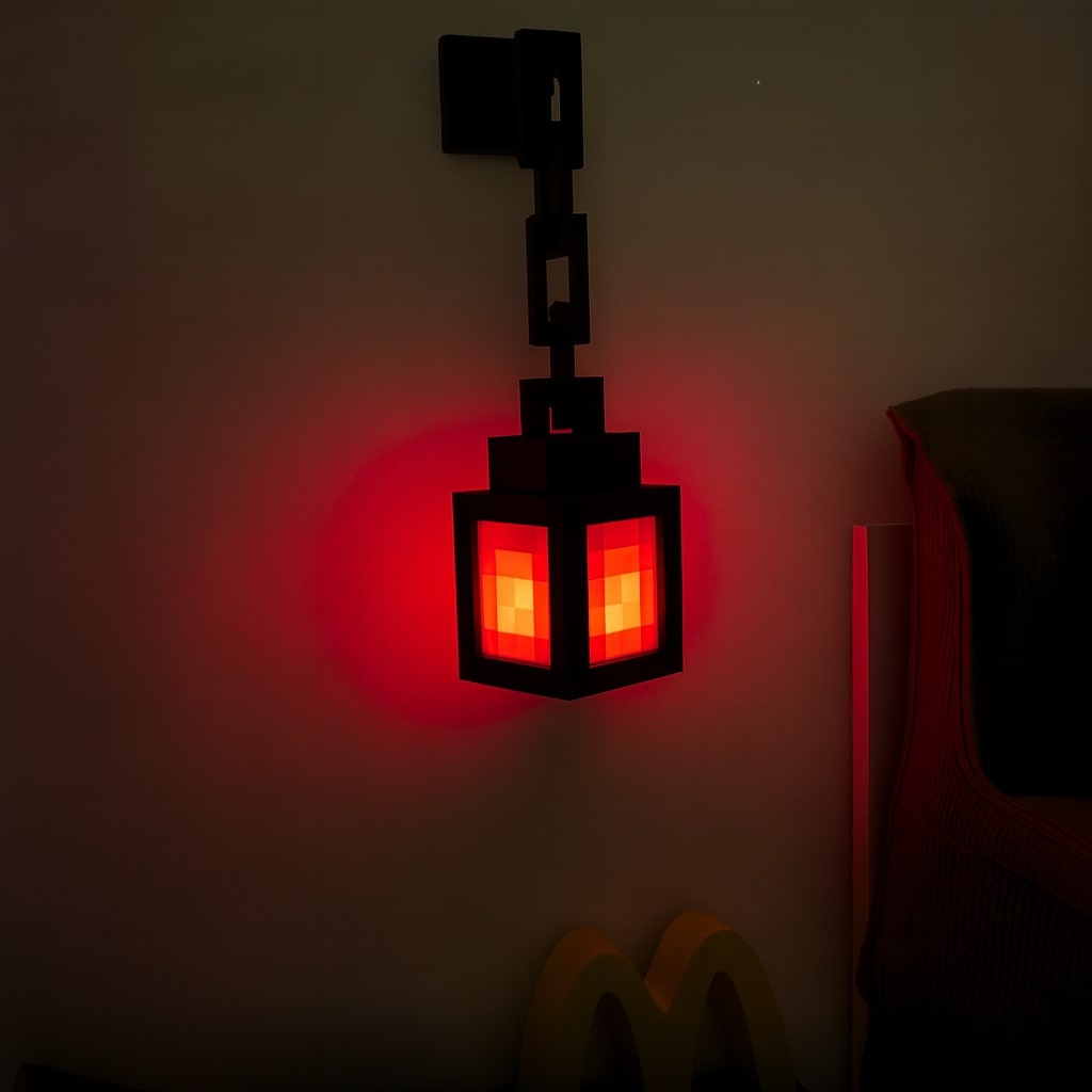 Lámpara de luz pixelada de Minecraft — Luz de mesa inalámbrica de 16 colores