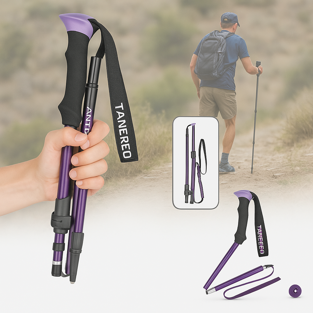 Lightweight Adjustable Folding Trekking Poles For Hiking