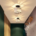 Vintage Glass Ceiling Light, Warm White Glow, E27 13x17 Cm, Classic Retro Fixture