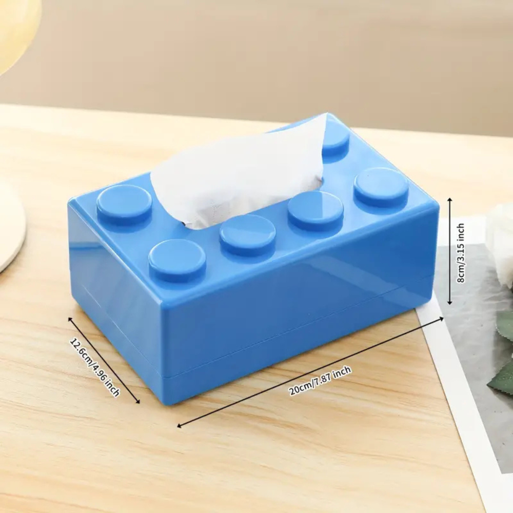 Tissueboxhoes met bouwstenen | Ka-mostore