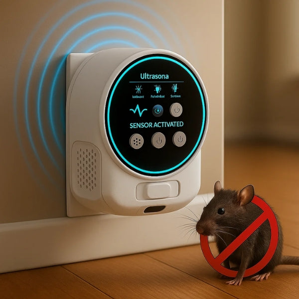 Plug-In Ultrasonic Rat Repeller Silent 3200 Sq Ft In/Out | Ka-mostore