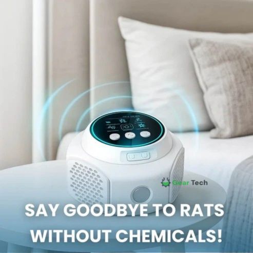 Plug-In Ultrasonic Rat Repeller Silent 3200 Sq Ft In/Out | Ka-mostore