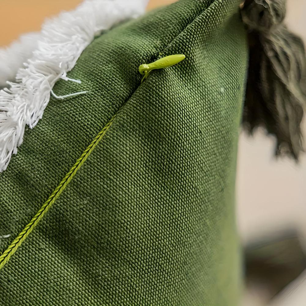 Plush Leaf With Tassel Cushion Cover | Ka-mostore