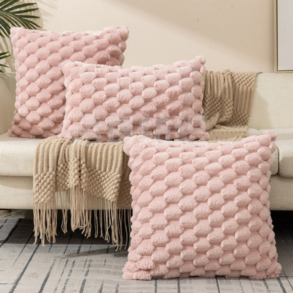 Textured Plush Pillow Cover - Marshmallow Softness | Ka-mostore