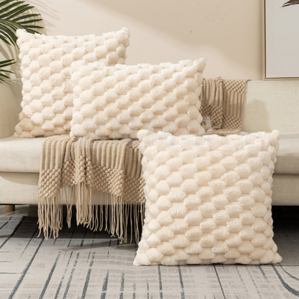 Textured Plush Pillow Cover - Marshmallow Softness | Ka-mostore