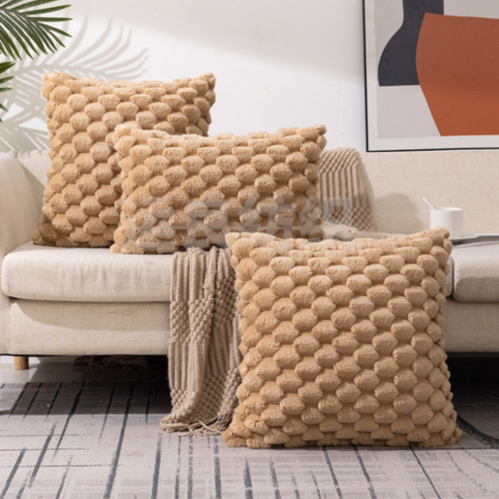 Textured Plush Pillow Cover - Marshmallow Softness | Ka-mostore