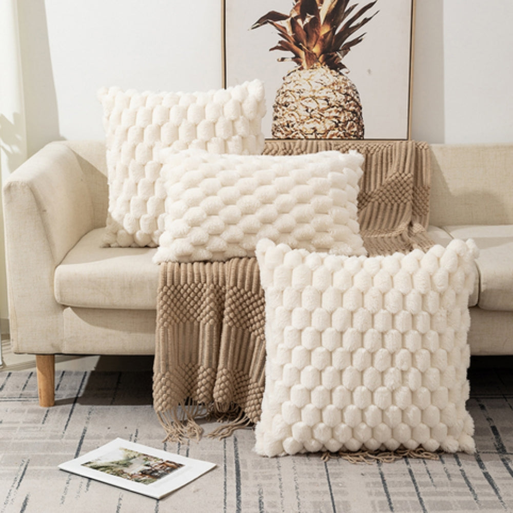 Textured Plush Pillow Cover - Marshmallow Softness | Ka-mostore