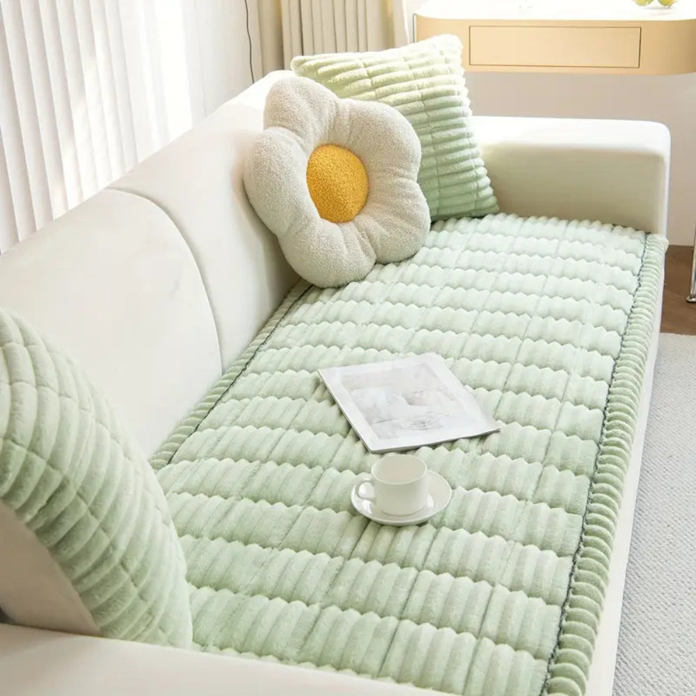 Soft Sofa Protector with Pleated Hem | Ka-mostore