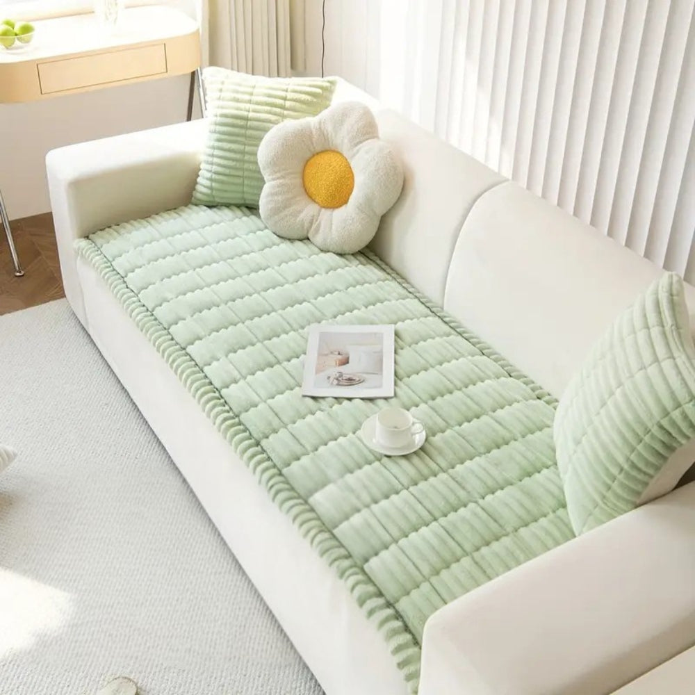 Soft Sofa Protector with Pleated Hem | Ka-mostore