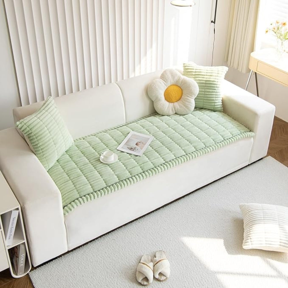 Soft Sofa Protector with Pleated Hem | Ka-mostore