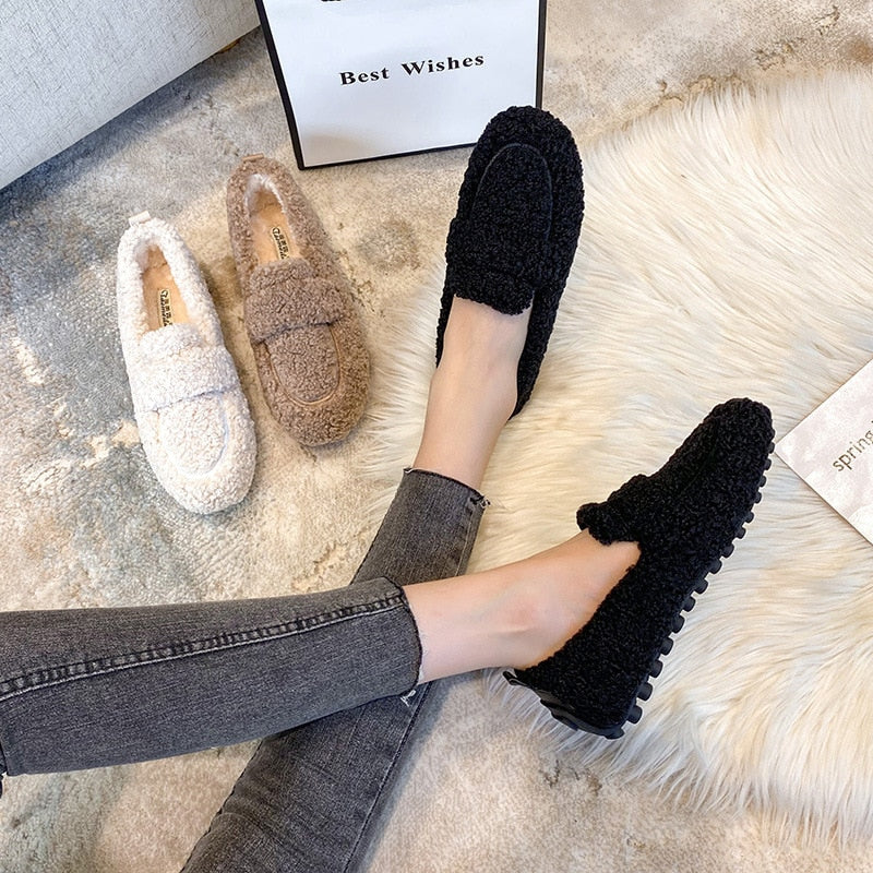 Women's Plush Loafer House Shoes | Ka-mostore