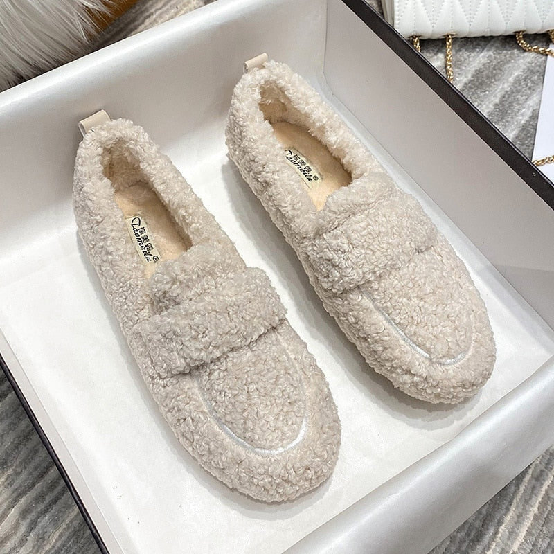 Women's Plush Loafer House Shoes | Ka-mostore