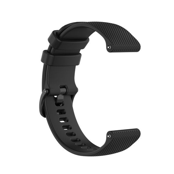 Premium Quick Release Watch Strap, 22mm Black Silicone