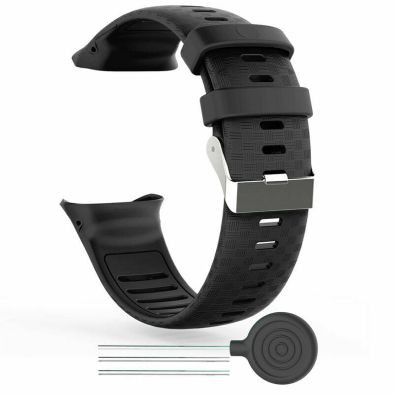 Black Silicone Watch Strap for Polar Vantage V