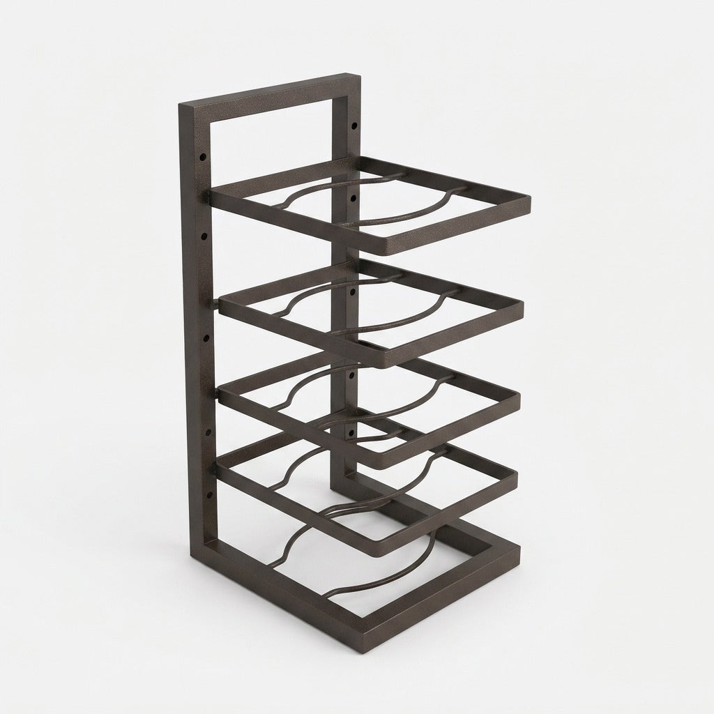 Adjustable-Height Freestanding Pot and Pan Rack — Tiered Kitchen Organizer