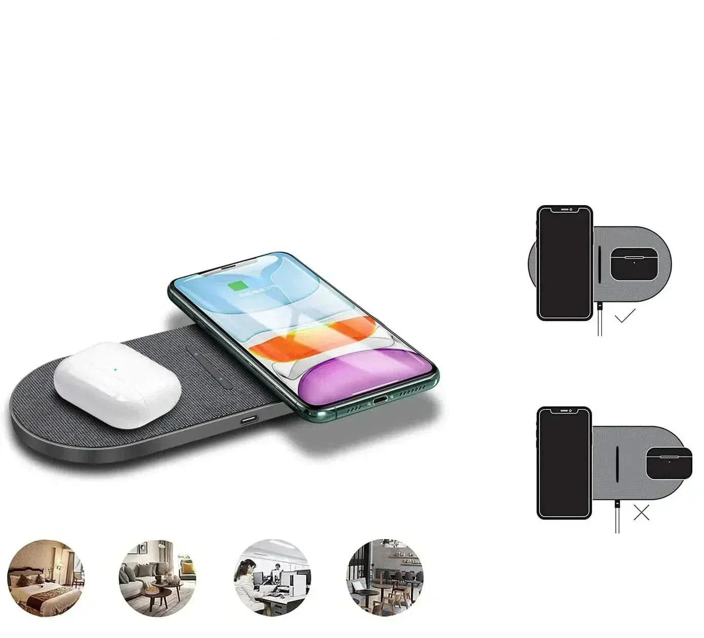 POWERDOCK – 40W Wireless Charging Station for iPhone, AirPods & Samsung | Ka-mostore