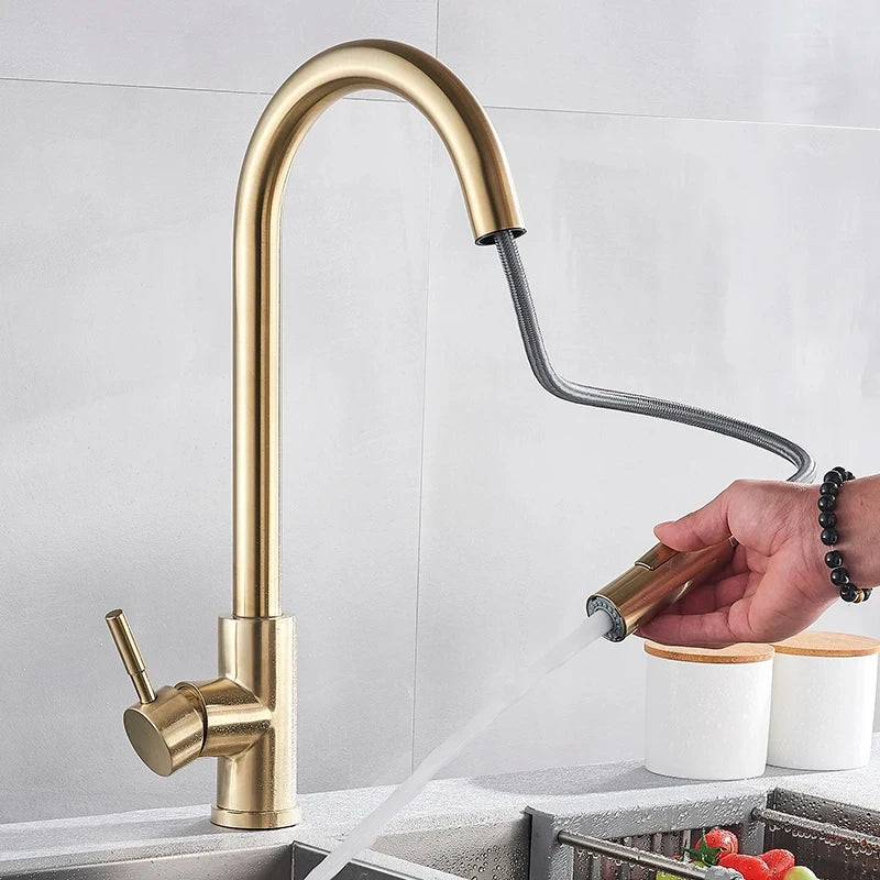 Practical and Elegant Kitchen Faucet with Pull-Out Function | Ka-mostore