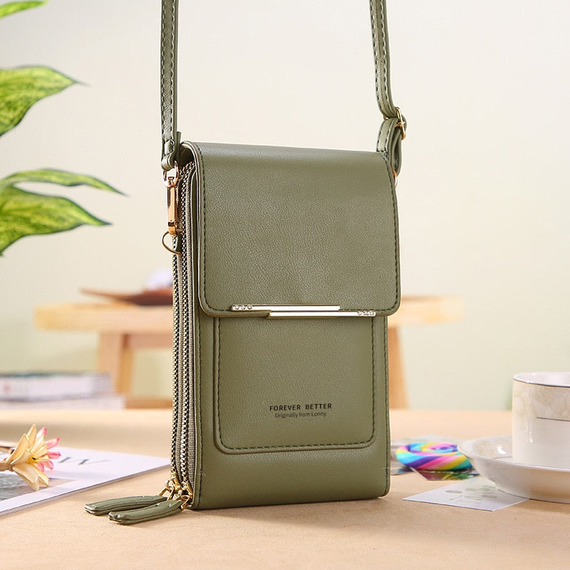 Kompakt lædertaske med justerbar crossbody-rem | Ka-mostore
