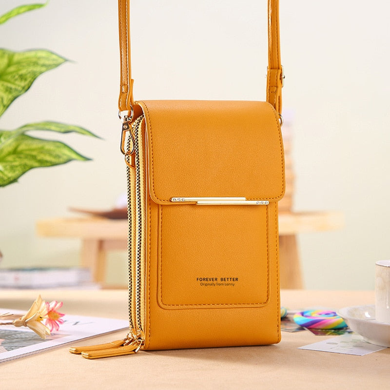 Kompakt lædertaske med justerbar crossbody-rem | Ka-mostore