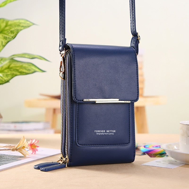 Kompakt lædertaske med justerbar crossbody-rem | Ka-mostore