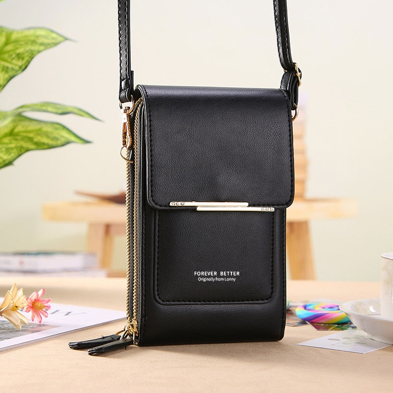 Kompakt lædertaske med justerbar crossbody-rem | Ka-mostore