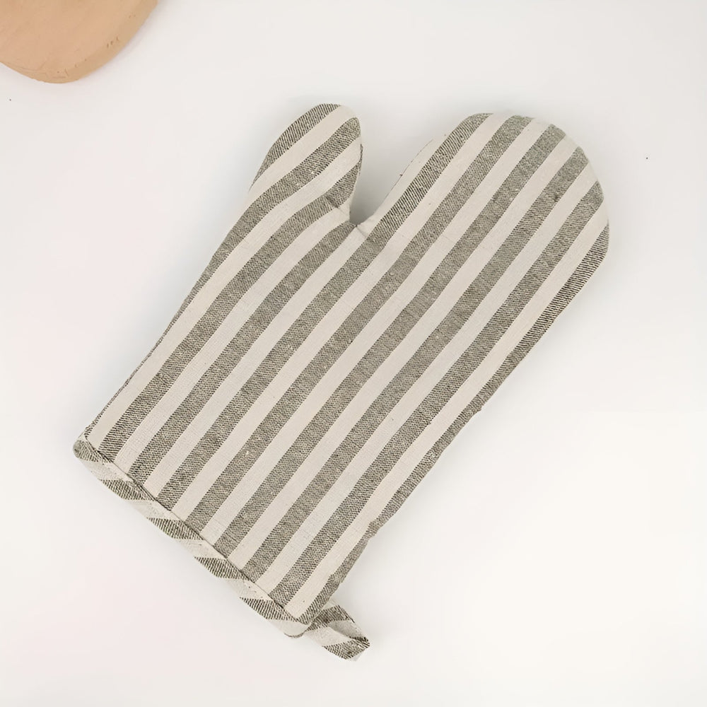 Premium Striped Heat-Resistant Oven Mitt | Ka-mostore