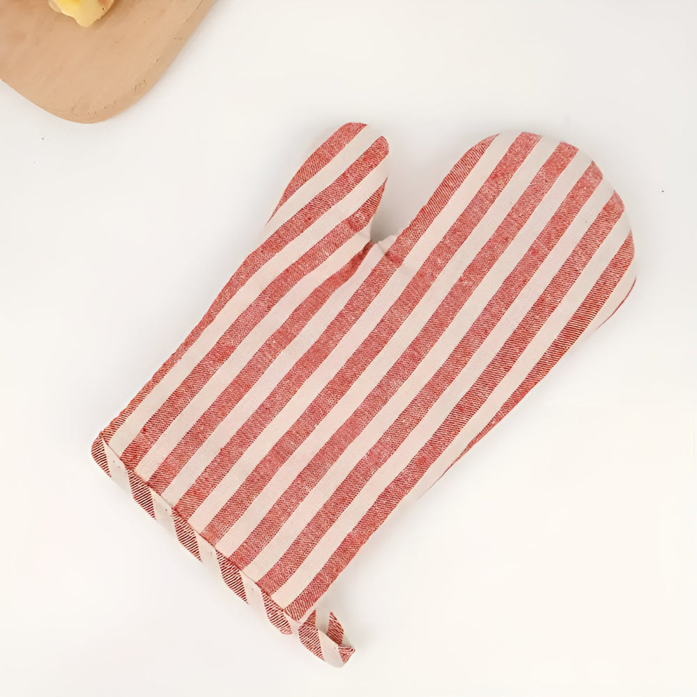 Premium Striped Heat-Resistant Oven Mitt | Ka-mostore
