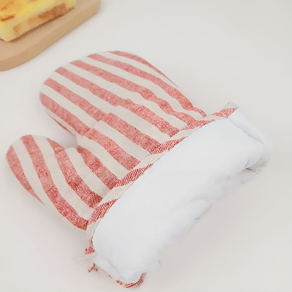 Premium Striped Heat-Resistant Oven Mitt | Ka-mostore