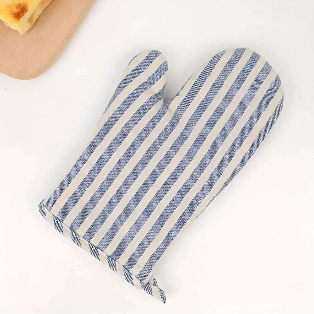 Premium Striped Heat-Resistant Oven Mitt | Ka-mostore