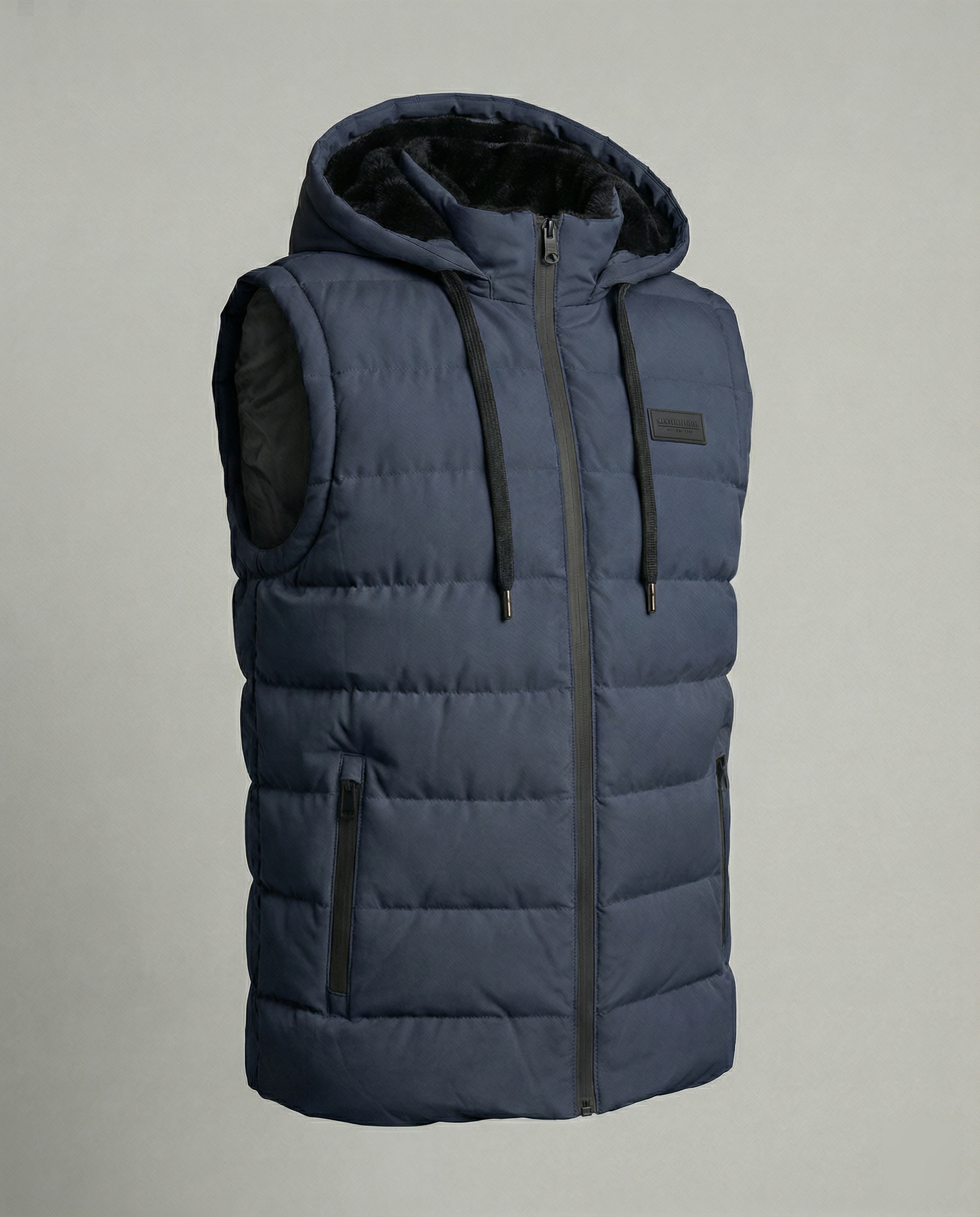 Quilted Puffer Vest with Hood | Ka-mostore